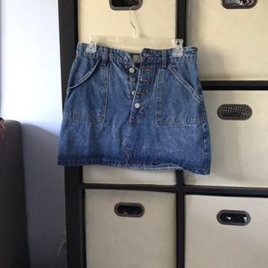 Jean button up skirt